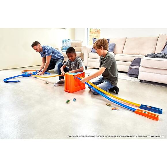 NWT Mattel Hot Wheels Track Builder Deluxe Stunt Box Playset w/ Car – 25 Pieces - Picture 4 of 5